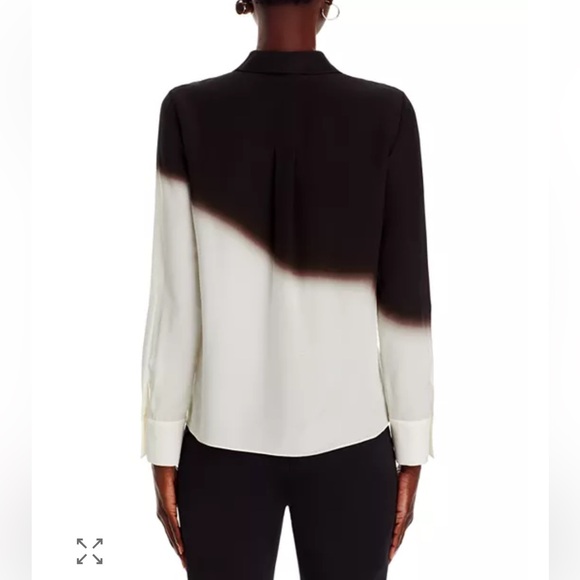 Alice + Olivia Brady Floral Slim Fit Silk Button-Up Shirt size M - Picture 5 of 10